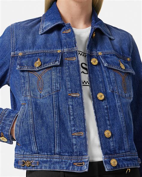 versace denim jacket women's